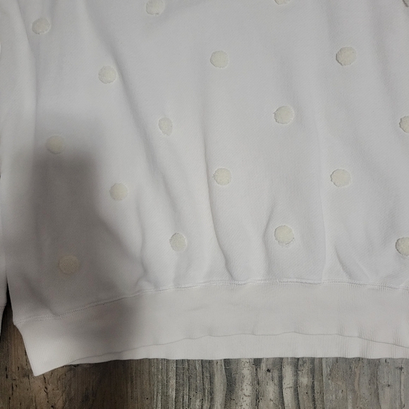 Lou & Grey sweatshirt type material with  cute polkadot textured details size m - Picture 3 of 11